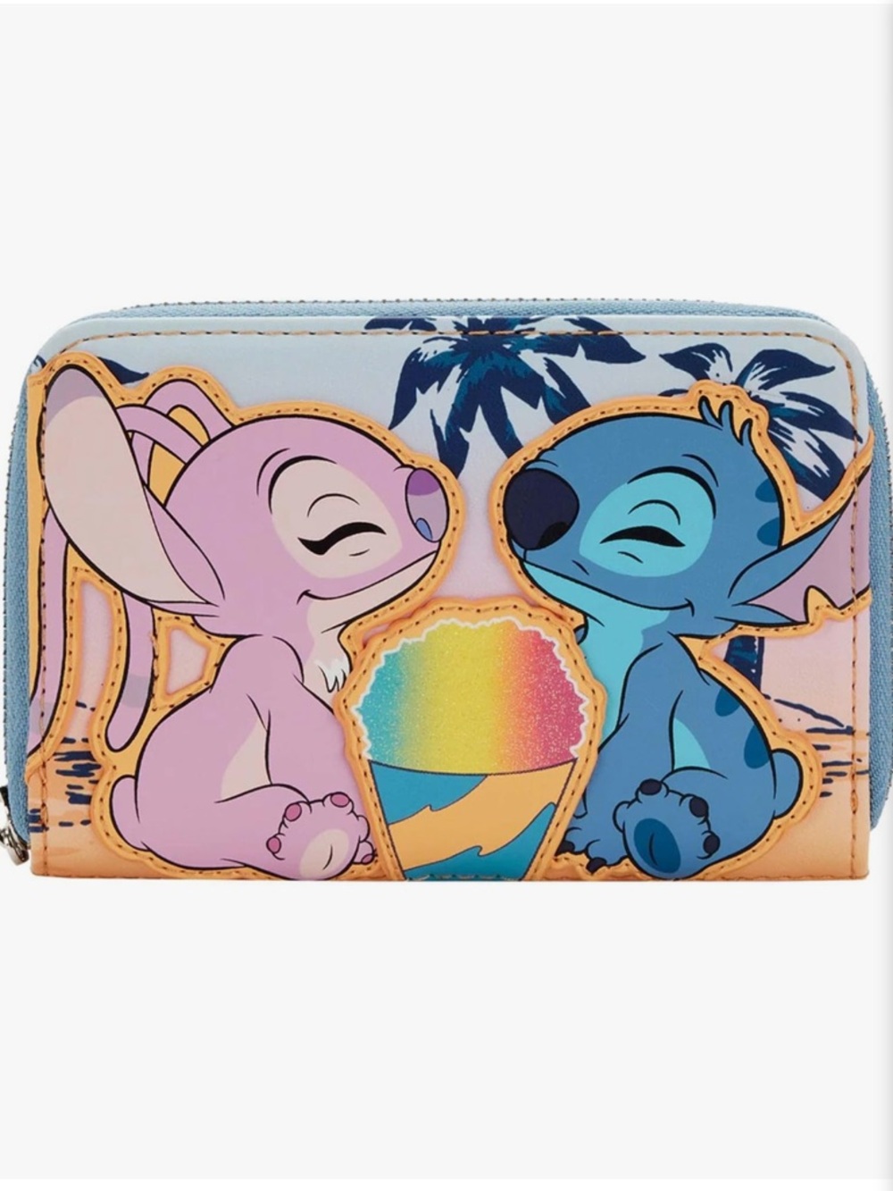 MAKE AN OFFER - LOUNGEFLY Disney Stitch Date Night Snow Cone Zip Wallet